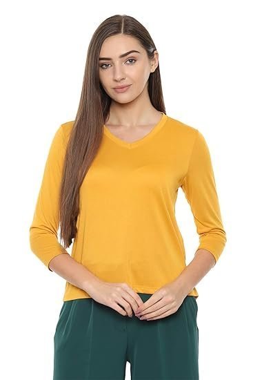 Women's Regular Fit Modal V Neck Shirt