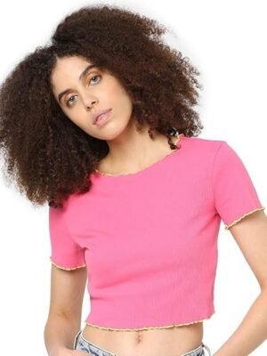 ONLY Women's Cotton Blend Regular Fit Top